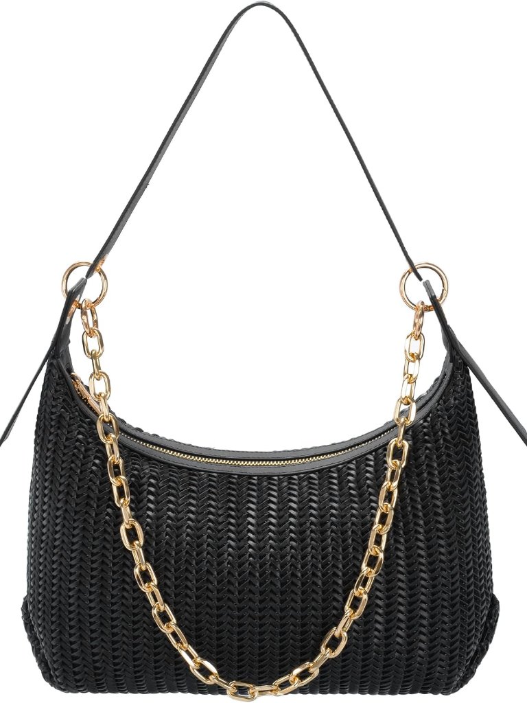Trendy Woven Shoulder Bag For Women Cute Hobo Purses And Handbags